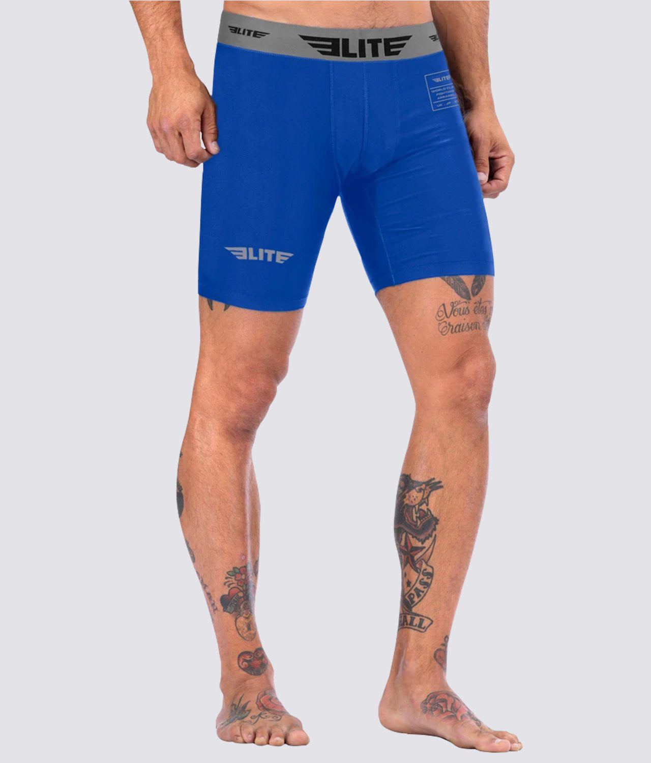 Elite Sports Blue Compression Judo Shorts