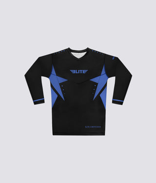 Men's Star Blue Long Sleeve Training Rash Guard