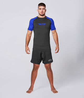 Standard Blue Short Sleeve Training Rash Guard for Men