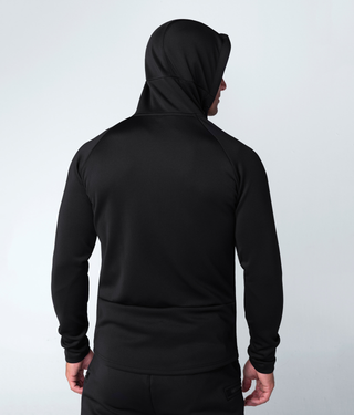 Born Tough Momentum Side-Pocket Drawstrings Black Gym Workout Hoodie for Men