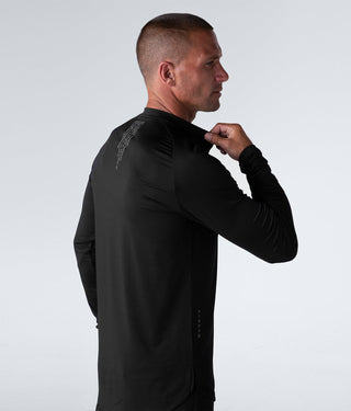 Born Tough Air Pro™ Long Sleeve Lightweight Fitted Tee Gym Workout Shirt For Men Black
