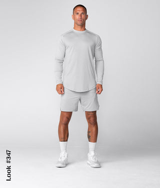 Born Tough Air Pro™ Long Sleeve Highly Breathable Fitted Tee Gym Workout Shirt For Men Steel Gray
