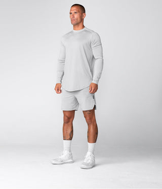 Born Tough Air Pro™ Long Sleeve Moisture Wicking Fitted Tee Gym Workout Shirt For Men Steel Gray