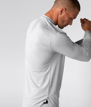 Born Tough Air Pro™ Long Sleeve Lightweight Fitted Tee Gym Workout Shirt For Men Steel Gray