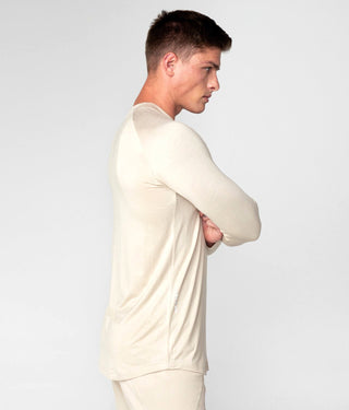 Born Tough Men Flatlock Seams Core Fit LS Shirt Stone