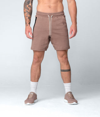 Born Tough Core Fit Zippered Stretch Leg Paneled Lunar Rock Gym Workout Shorts for Men