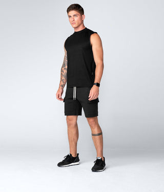 Born Tough Black Ultrasoft Sleeveless Gym Workout Shirt For Men