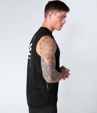Born Tough Black Stretchable Sleeveless Gym Workout Shirt For Men