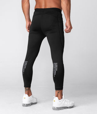 Born Tough Side Pockets Compression Maximum Performance Gym Workout Pants For Men Black