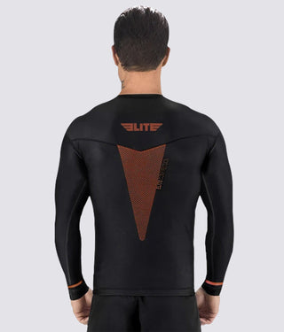 Men's Star Brown Long Sleeve Training Rash Guard