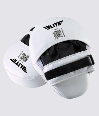 Adults' Essential Curved White Boxing Punching Mitts
