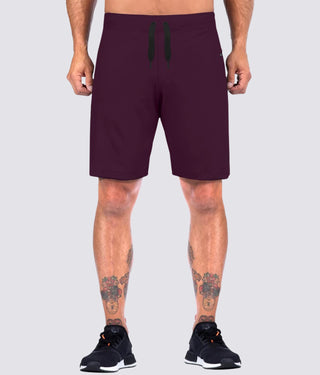 Elite Sports Mens Plain 4-way Stretch Magenta Crossfit Shorts
