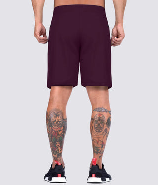 Elite Sports Mens Plain Side-Split Leg Design Magenta Crossfit Shorts