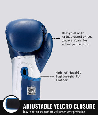 Elite Sports Plain Blue Kids' Boxing Gloves