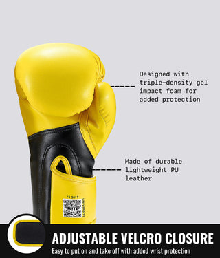 Elite Sports Plain Yellow Kids' Boxing Gloves