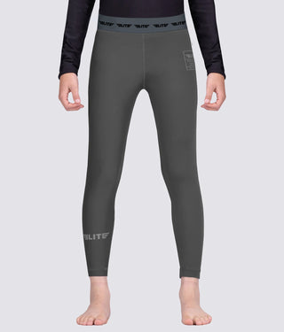Kids' Plain Gray Compression Karate Spat Pants