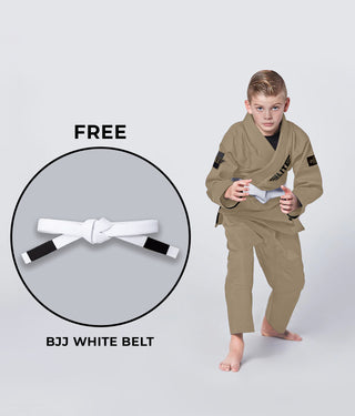 Kids' Core Khaki Brazilian Jiu Jitsu BJJ Gi