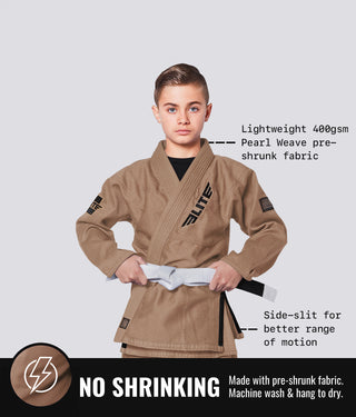 Kids' Core Khaki Brazilian Jiu Jitsu BJJ Gi