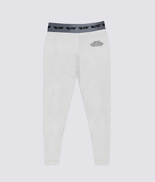 Kids' Plain White Compression Jiu Jitsu Bjj Spat Pants