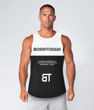 Born Tough Crucial Bounty TD White Signature Blend Gym Workout Tank Top for Men