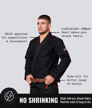 Men's Premium USA Black Brazilian Jiu Jitsu BJJ Gi