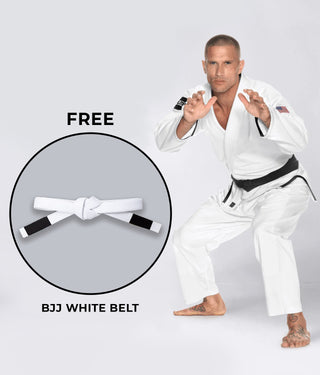 Men's Premium USA White Brazilian Jiu Jitsu BJJ Gi