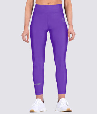 Women's Plain Purple Compression Boxing Spat Pants