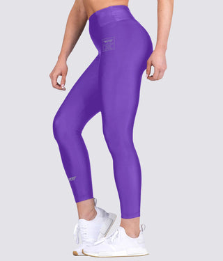 Women's Plain Purple Compression Taekwondo Spat Pants