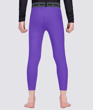 Kids' Plain Purple Compression Judo Spat Pants