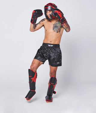 Adults' Star Black/Red Muay Thai Gloves