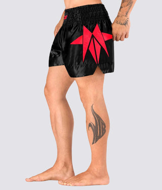 Star Black/Red Muay Thai Shorts for Adults