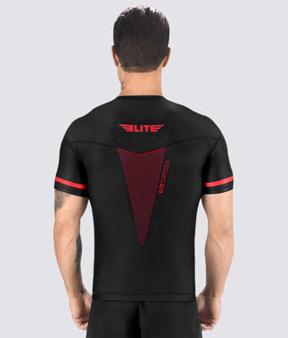 Men's Star Red Short Sleeve Training Rash Guard