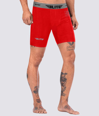 Red Compression Training Shorts for Adults