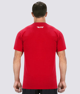 Men's Elite Sports Logo Red Wrestling T-Shirt
