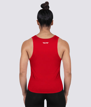 Women's Elite Sports Logo Red Muay Thai Tank Top