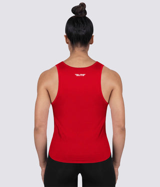 Women's Elite Sports Logo Red Training Tank Top