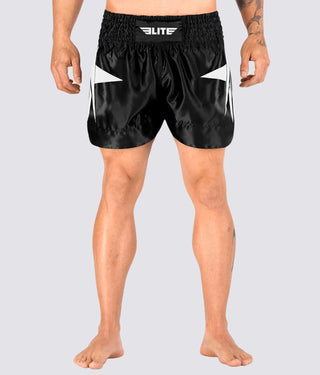 Star Black/White Muay Thai Shorts for Adults