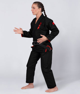 Core Black Brazilian Jiu Jitsu BJJ Gi Unifrom for Women