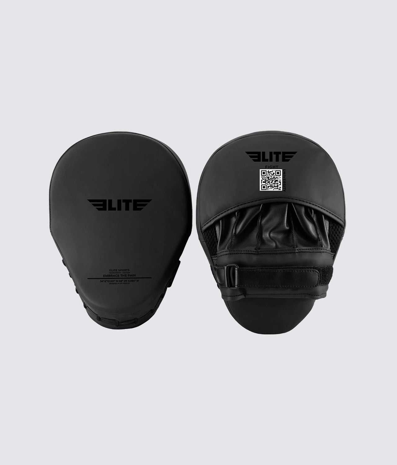 Adults' Essential Curved Black Boxing Punching Mitts