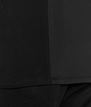 Born Tough Sleeveless Flatlock Seams Back Shoulder Drop T-Shirt For Men Black