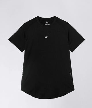 Born Tough Air Pro™ Extended Scallop Hem T-Shirt For Men Black