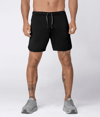 Born Tough Air Pro™ 2 in 1 Double layered Men's 7" Liner Shorts Ink Black