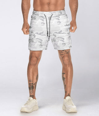 Born Tough Air Pro™ 2 in 1 Double layered Men's 7" Liner Shorts White Camo