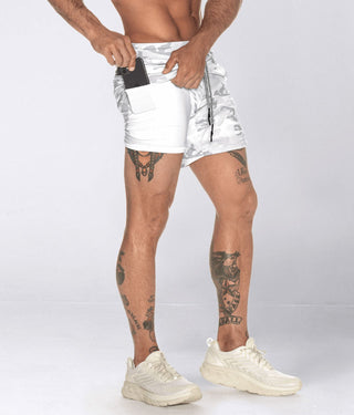 Born Tough Air Pro™ 2 in 1 4-way Stretch Men's 7" Liner Shorts White Camo