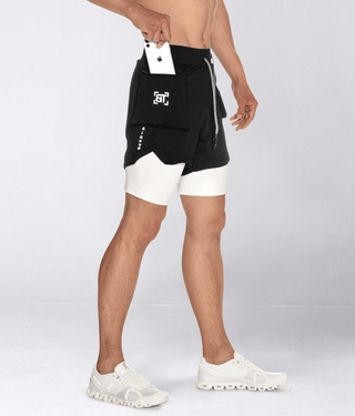 Born Tough Air Pro™ Waist Loop 2 in 1 Men 5" Cargo Liner Shorts Black