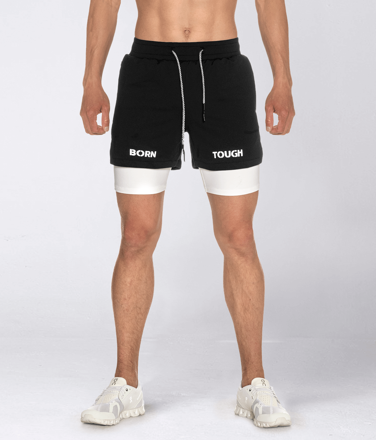 Exercise shorts top with liner