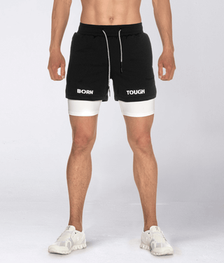 Born Tough Air Pro™ Double Layered 2 in 1 Men's 5" Liner Shorts Black