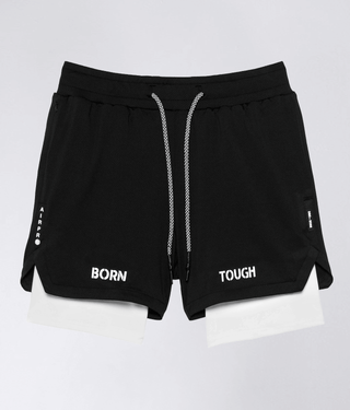 Born Tough Air Pro™ Compression Layer 2 in 1 Men's 5" Liner Shorts Black