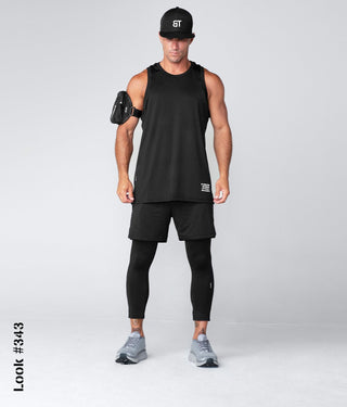 Born Tough Air Pro™ 2 in 1 Dual-layered Men's Shorts With Legging Liner Black