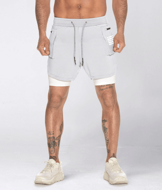 Born Tough Air Pro™ Double layered 2 in 1 Men 5" Cargo Liner Shorts Gray